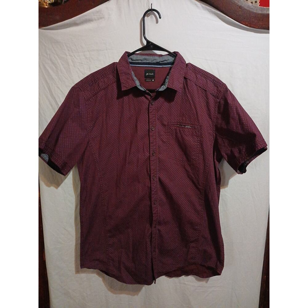 JB Holt Men’s Burgundy Standard XL Short Button Up Shirt B23